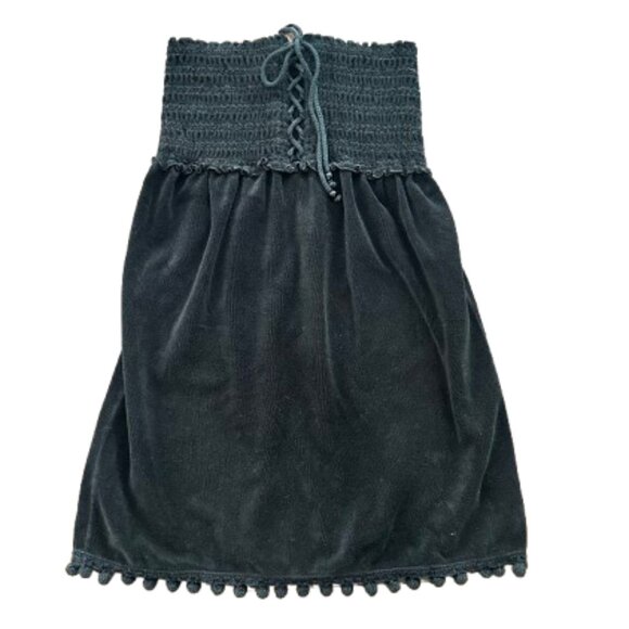 JUICY COUTURE Vintage Y2K Terry Cloth Cover Up Dress Size Medium Black - Picture 1 of 9
